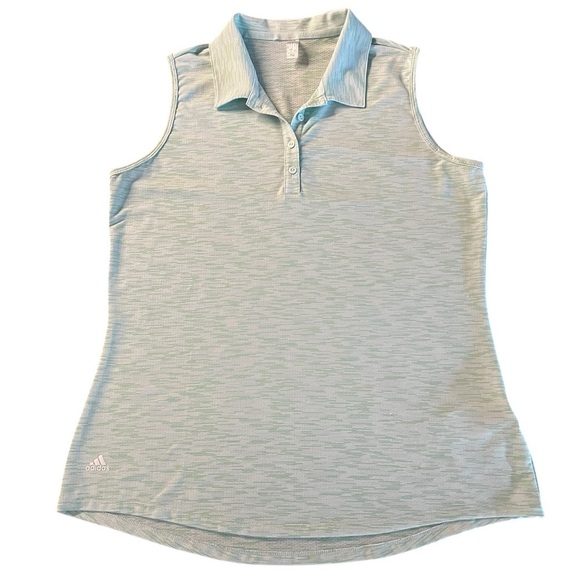 Adidas Women’s Mint Green Athletic Polo Tank Top Size Large - Picture 12 of 13